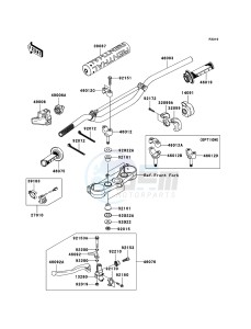 KX250F KX250W9F EU drawing Handlebar