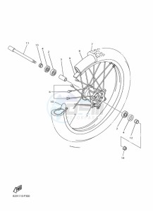 WR450F (B7R9) drawing FRONT WHEEL