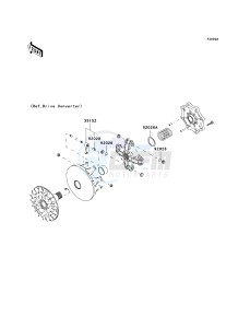 KVF 650 E [BRUTE FORCE 650 4X4 HARDWOODS GREEN HD] (E6F-E9F) E7F drawing OPTIONAL PARTS-- DRIVE CONVERTER- -