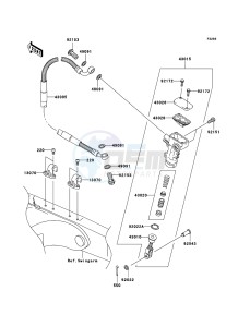 KX250 KX250R7F EU drawing Rear Master Cylinder