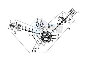 FIDDLE III 50 45KMH (L8) EU EURO4 drawing CYLINDER HEAD KPL.