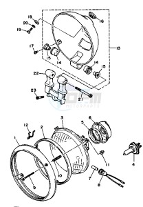 XV VIRAGO 750 drawing HEADLIGHT