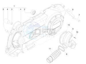 S 50 4T 4V College USA drawing Crankcase cover and cooling