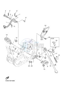 WR450F (1DXD 1DXB 1DXC 1DXE) drawing STAND & FOOTREST