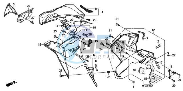 LOWER COWL (R.) (CBR600RR9,A/RA9,A)