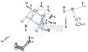 X'PRO 50 (45 KMH) (AE05W4-FR) (L4-M1) (M1 - 2021) drawing MAIN STAND -SIDE STAND- KICKSTARTER PEDAL