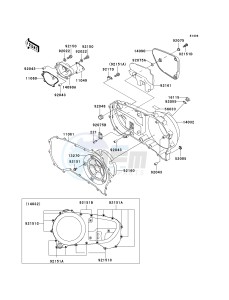 VN 1500 L [VULCAN 1500 NOMAD FI] (L2-L4) [VULCAN 1500 NOMAD FI] drawing RIGHT ENGINE COVER-- S- -