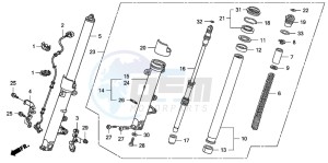 CB1300SA CB1300SUPERBOLD'OR drawing FRONT FORK