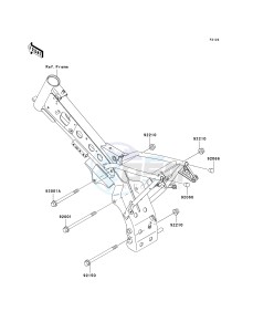 KLX 110 A (KLX110 MONSTER ENERGY) (A6F-A9FA) A7F drawing ENGINE MOUNT