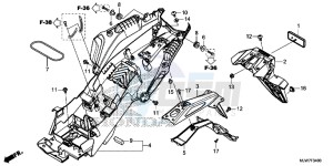 CB500F Europe Direct - (ED) drawing REAR FENDER