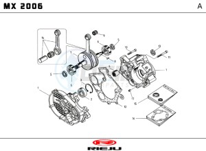 MX-F-D-RED 50 drawing TAV A CRANKCASE - CRANKSHAFT