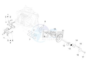 MP3 500 LT E4 Sport - Business (EMEA) drawing Rocking levers support unit