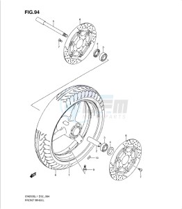 SV650/S drawing FRONT WHEEL (SV650SL1 E24)