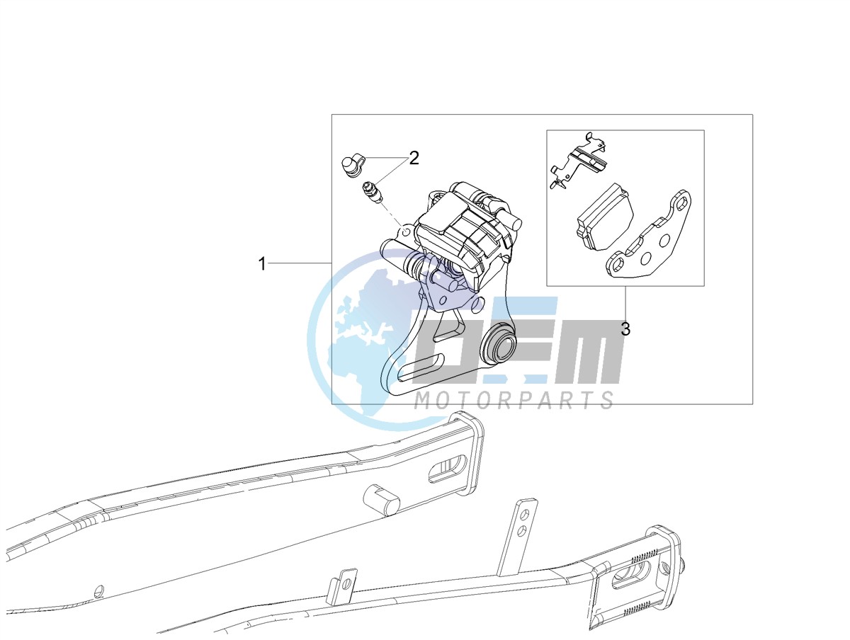 Rear brake caliper