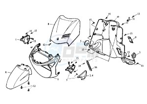 MASK - 50 cc drawing FRONT SHIELD