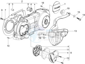 Beverly 125 Sport e3 drawing Crankcase cover - Crankcase cooling