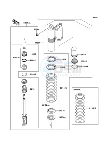 KX450F KX450FDF EU drawing Shock Absorber(s)