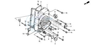 NSS250 drawing RIGHT CRANKCASE COVER