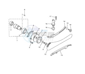 VP X-CITY 250 drawing CAMSHAFT AND TIMING CHAIN