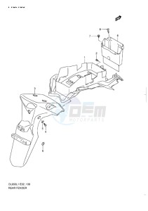 DL 650 V-STROM EU-UK drawing REAR FENDER