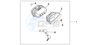 CBF600NA9 France - (F / ABS CMF) drawing NARROW PANNIER SET