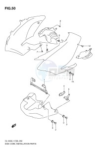 DL1000 (E28) V-Strom drawing SIDE COWL INSTALLATION PARTS