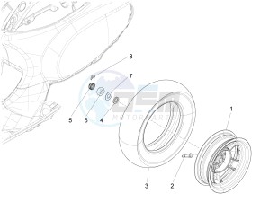 LX 125 4T 3V IGET NOABS E3-E4 (APAC) drawing Rear wheel