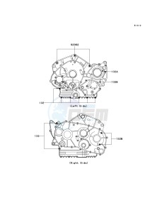 VN 800 C [VULCAN 800 DRIFTER] (C1 CAN ONLY-C2) [VULCAN 800 DRIFTER] drawing CRANKCASE BOLT PATTERN