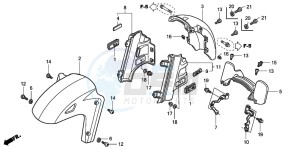 GL1800A drawing FRONT FENDER