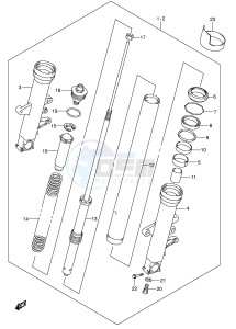 SV1000 (E2) drawing FRONT DAMPER (MODEL K5)