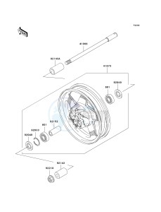 VN 1500 L [VULCAN 1500 NOMAD FI] (L5) [VULCAN 1500 NOMAD FI] drawing FRONT WHEEL