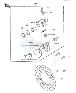 KX 250 D [KX250] (D2) [KX250] drawing REAR BRAKE