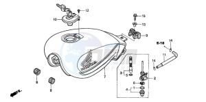 CB250P drawing FUEL TANK