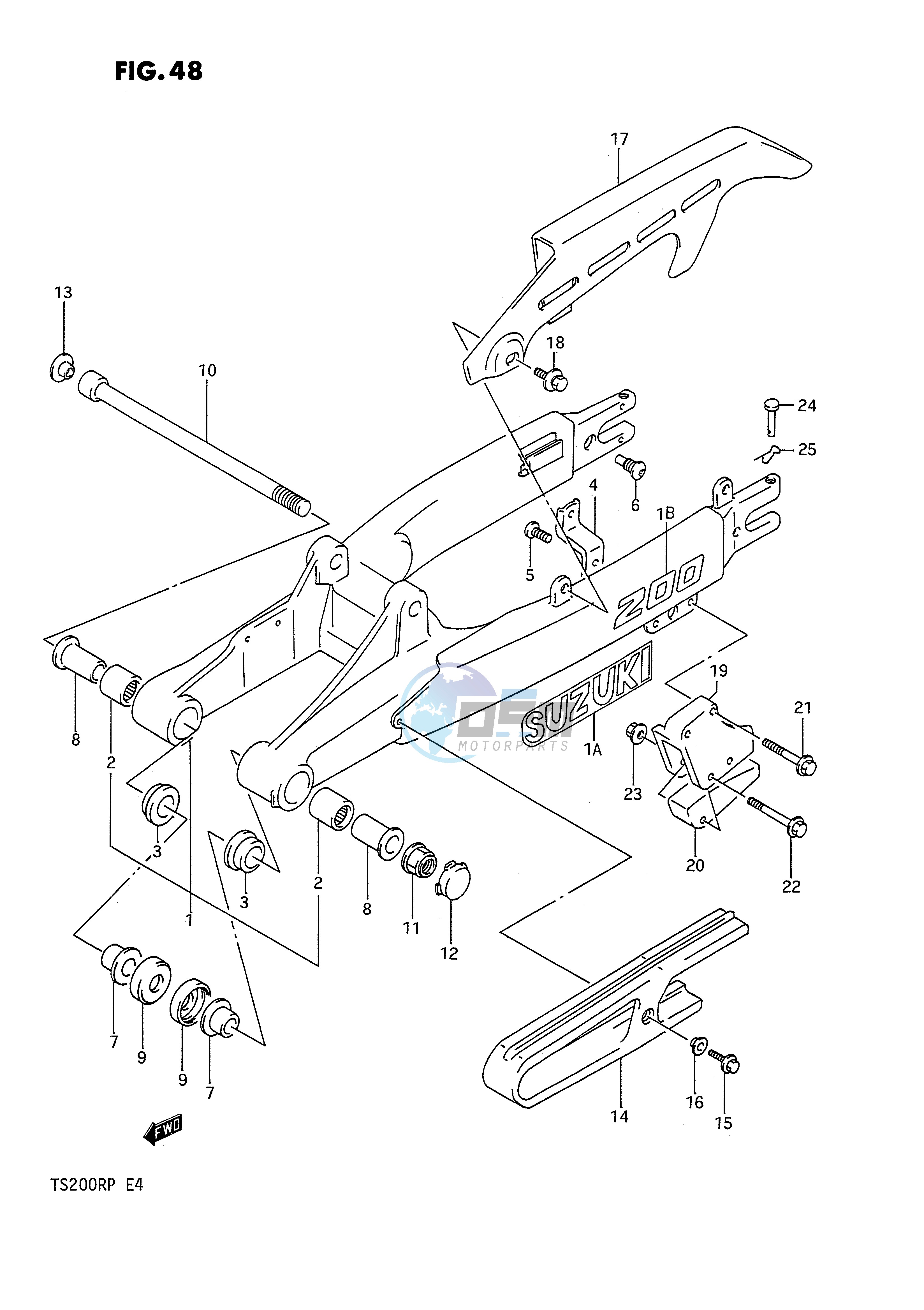 REAR SWINGING ARM (E2,E4)