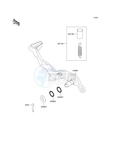 KLX 250 H [KLX250S] (H6F-H7F) H6F drawing BRAKE PEDAL