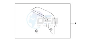 CBR600RRA BR - (BR) drawing CARBON FIBER EXHAUST GUARD