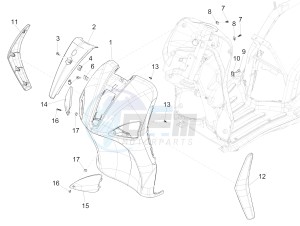 Liberty 125 4T Delivery E3 NEXIVE drawing Front shield