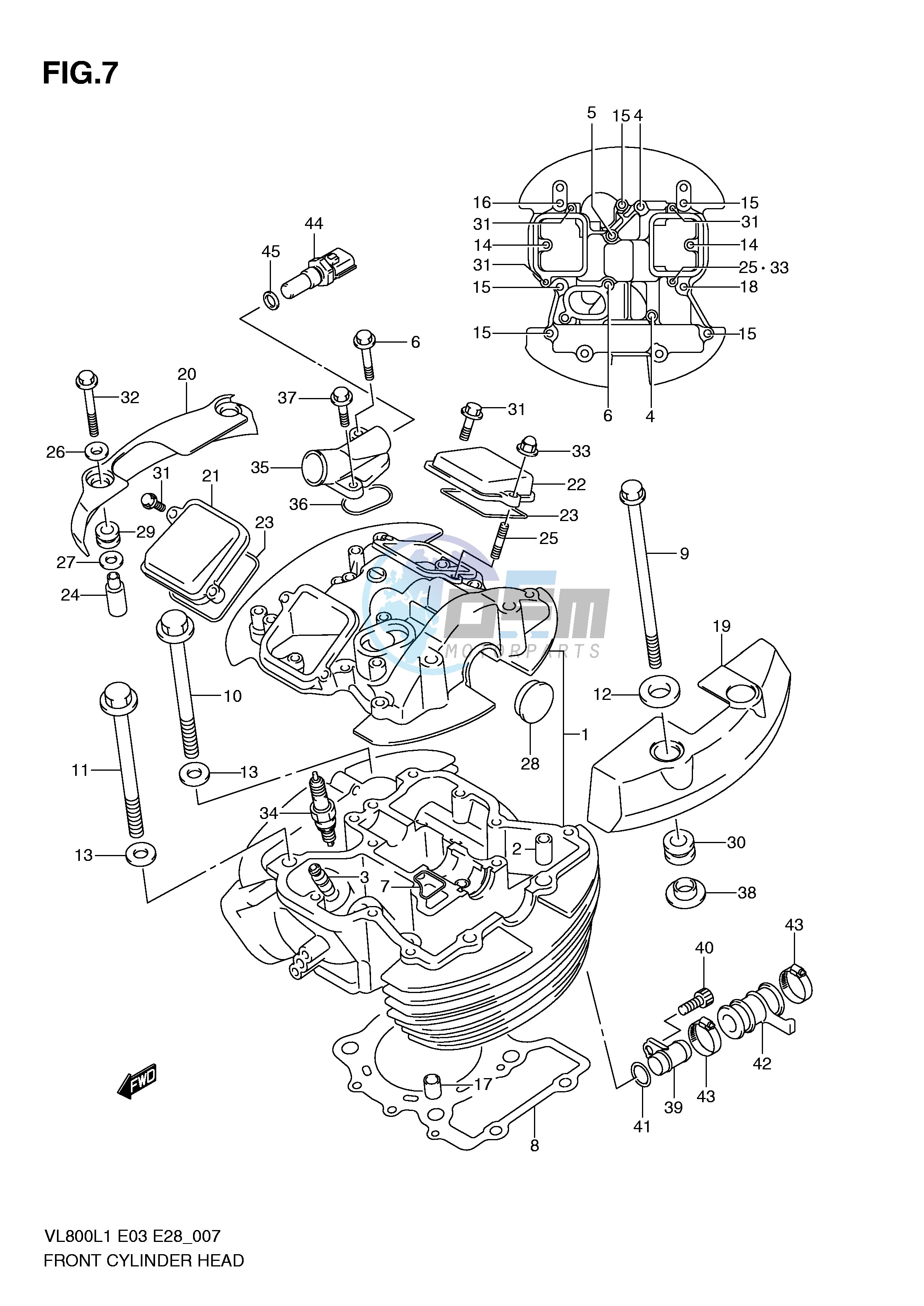 FRONT CYLINDER HEAD (VL800CL1 E33)