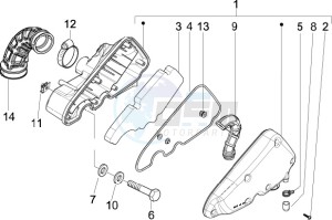 LX 150 4T ie USA drawing Air filter