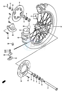 RM250 (T-V-W-X-Y) drawing REAR WHEEL (MODEL Y)