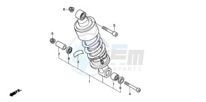 CBF600N drawing REAR CUSHION