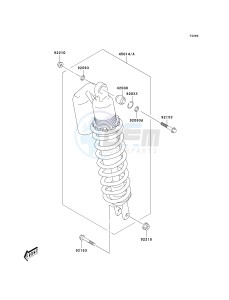 KLX 400 A [KLX400SR KLX400R] (A1-A2 A2 CAN ONLY) [KLX400SR KLX400R] drawing SHOCK ABSORBER-- S- -