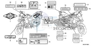 VFR1200XD CrossTourer - VFR1200X Dual Clutch 2ED - (2ED) drawing CAUTION LABEL