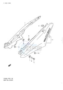 DL 650 V-STROM EU-UK drawing SEAT TAIL COVER