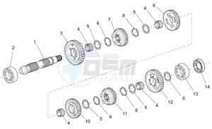 1200 Sport 8V drawing Driven shaft