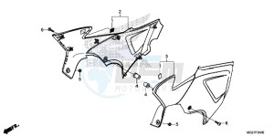 CB500XD CB500X Continue » UK - (E) drawing SIDE COVER