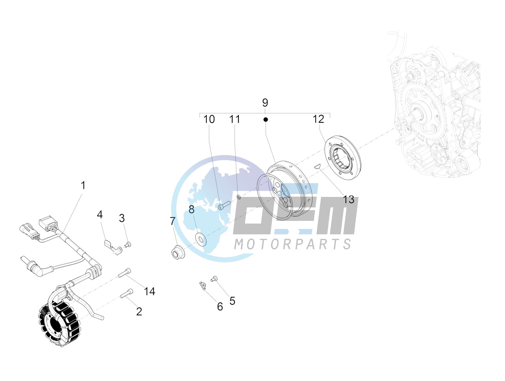 Flywheel magneto