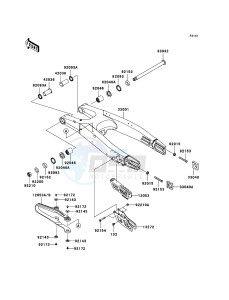 KX250F KX250YCF EU drawing Swingarm