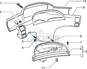 Easy Moving 50 drawing Speedometers Kms. - handlebar cover