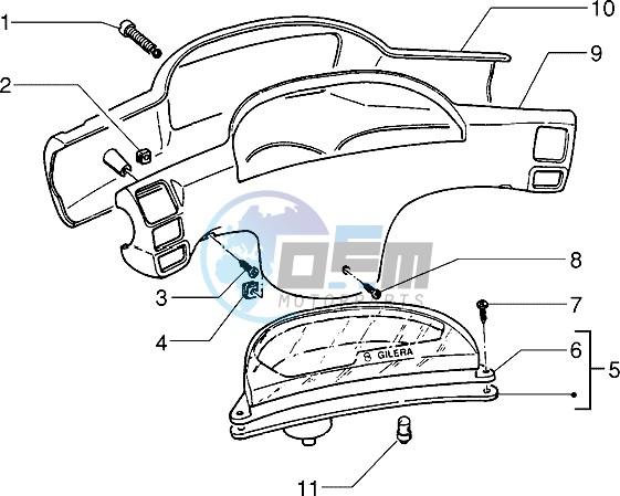 Speedometers Kms. - handlebar cover